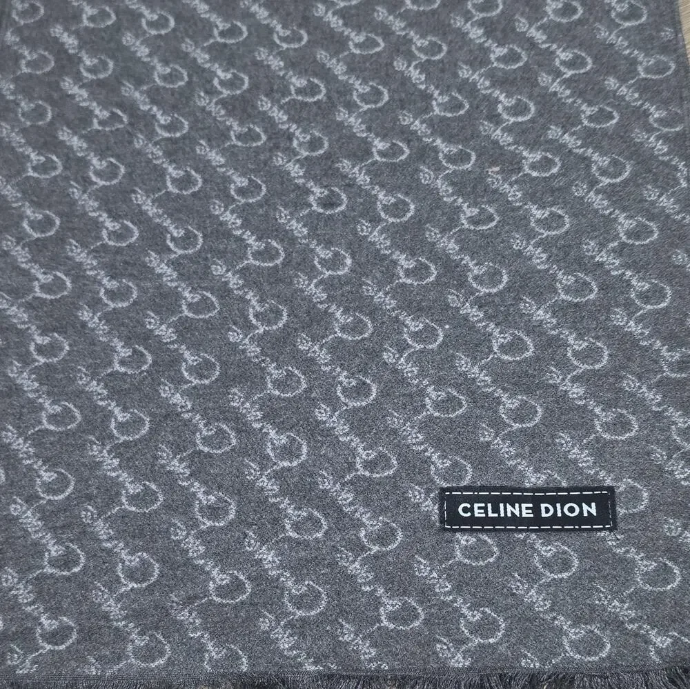 Celine Dion Courage Gray Logo Scarf 72